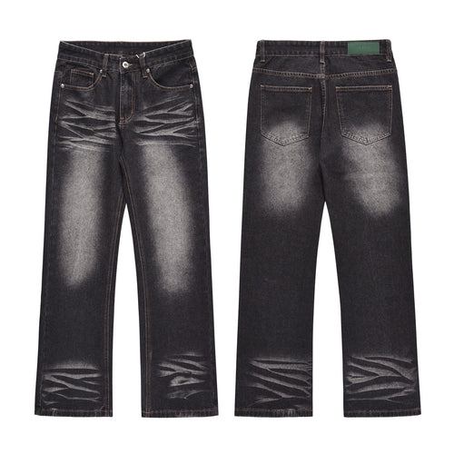VELMORA - Black Vintage Washed Jeans