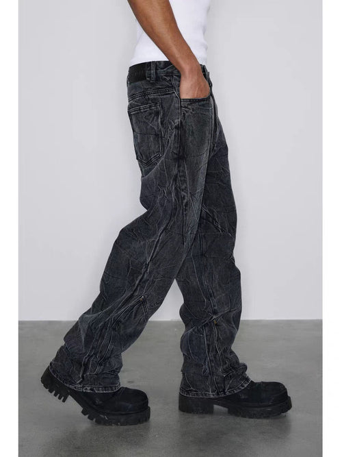 VELMORA - CrinkleWash Jeans